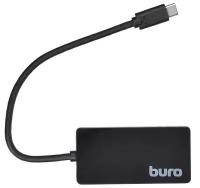 Разветвитель USB- C Buro BU- HUB4-0.2- U3.0 4порт. черный