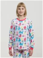 Пижама: джемпер и брюки Pelican WFAJP4276U для девочек, цвет белый, размер 7