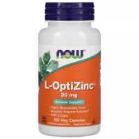 NOW Foods, L-OptiZinc, 30 мг, 100 растительных капсул