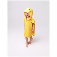 Мягкий махровый халат-пончо с дизайном Дракон, детский махровый халат, детская пижама, Махровая мама, размер 2-3, рост 92-98