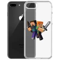 Чехол-накладка Krutoff Clear Case Стив и Алекс для iPhone 6/6s/7/8/SE