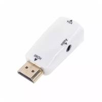 Переходник (адаптер) Noname HDMI-VGA/3.5 мм, белый