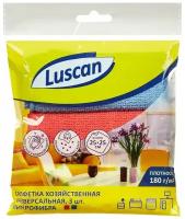 Салфетки хозяйственные Luscan микрофибра 180г 25х25см 3шт/уп син/крас/желт, 4 уп