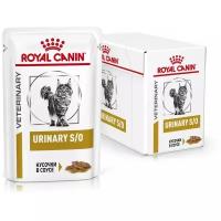 Royal Canin Urinary S/O, корм влажный (паучи) для лечения МКБ, с курицей 12 ШТ. х 85 г (кусочки в соусе) для кошек