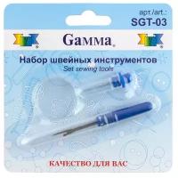 Gamma Набор инструментов для шитья SGT-03, 3 шт. 3 шт. синий 11 см
