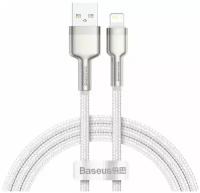 Кабель Baseus Cafule Series Metal Data Cable USB 2.0 - Lightning 2.4A 1м (CALJK-A02) Белый