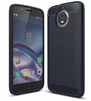 Чехол-накладка Carbon Fibre для Motorola Moto G5S (темно-синий)