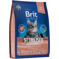 Сухой корм премиум класса Brit Premium Cat Sterilized Salmon & Chicken с лососем и курицей для взрослых Стерилизованых кошек 0,4 кг