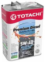 Синтетическое моторное масло TOTACHI Premium Diesel 5W-40, 4 л 11704