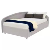 Кровать с подъемным механизмом Угловая 900 (матрас независимый пружинный блок) Боровичи-мебель, светло-серая