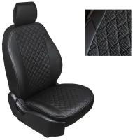 Комплект чехлов на сиденья (экокожа) Ромб Renault Kaptur (2016-) черный (88599) (Seintex)