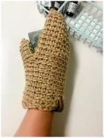 Мочалка-рукавичка,для пилинга,кесе/рукавица-для бани/jute.krd