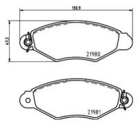 Дисковые тормозные колодки передние TRIALLI PF 4159 (4 шт.)