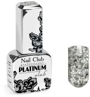 Nail Club professional Эмалевый гель-лак для ногтей с липким слоем PLATINUM CLUB № 137 Silver Foil, 13 мл