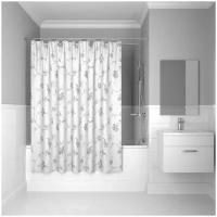 Штора для ванной комнаты, 200*200 см, полиэстер, elegant silver, IDDIS, SCID132P