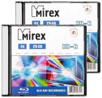 Диск BD-RMirex25Gb 4x, 2 шт