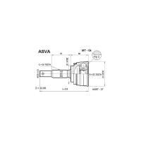 Шрус наружный 22x50x25 Asva MT04 Hyundai / Kia (Mobis): 4950824A00 4950821A00 49505-28B00 49505-28B01 49507-21A00