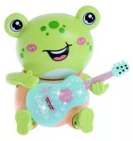 Интерактивная развивающая игрушка Zabiaka Музыкальные зверята 6772341, зеленый/голубой/бежевый