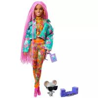 Кукла Barbie Экстра с розовыми косичками GXF09