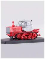 Масштабная модель Трактор Т-150 гусеничный (красный/белый), Start Scale Models (SSM)