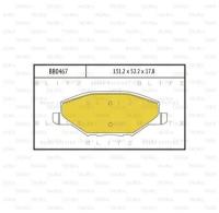 BLITZ колодки тормозные дисковые передние VW POLO 11- SKODA FABIA, RAPID 11- BB0467