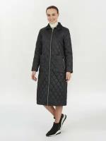 Пальто женское стёганое на утеплителе с отд. из трикотажа, MADZERINI, MAURA/X113-1, черный, размер 44
