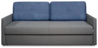 Набор из 2-х чехлов на подушки для дивана евро-книжки Бруклин серо-синий