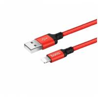 Кабель USB2.0 Am Lightning Hoco X14 Red-Black, красно-чёрный - 1 метр