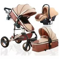 Детская коляска Wisesonle / коляска 3 в 1 / коляска трансформер / для новорожденных / люлька и прогулка / автокресло 0+ / 2022
