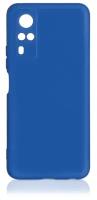 DF / Силиконовый чехол с микрофиброй для телефона Xiaomi 12/12X DF xiOriginal-28 (blue) на смартфон Сяоми 12/12 икс / синий