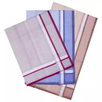 Комплект из 6 предметов Etteggy Мужские носовые платки, 45430L красный/синий/бежевый