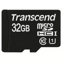 Карта памяти 32Gb - Transcend Ultimate - Micro Secure Digital HC UHS-I Class 10 TS32GUSDHC10U1 (Оригинальная!)