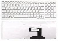 Клавиатура для Sony Vaio V116630B белая с рамкой