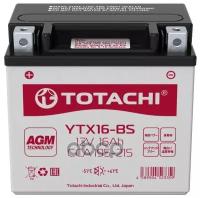 Акб Totachi Moto Ytx16-Bs 16 А/Ч R Agm TOTACHI арт. 90016