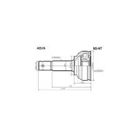 Граната наружная Asva NS-NT Nissan: 39211-BC50J 0210-E11 Nissan March Iii (K12). Nissan Micra C+C (K12). Nissan Micra