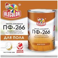 Эмаль ПФ-266 для пола OLECOLOR (Артикул: 4300002475; Цвет: Желто-коричневый; Фасовка = 5 кг)