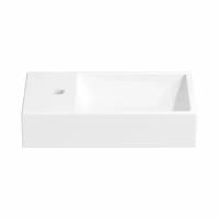 Подвесная/накладная раковина для ванной Wellsee WC Area 151804000: прямоугольная, ширина умывальника 45 см, цвет глянцевый белый