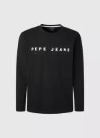 Pepe Jeans London, Футболка с длинным рукавом пижамная мужская, цвет: черный, размер: S