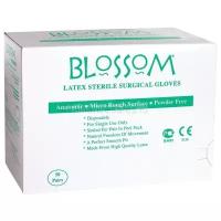 Перчатки хирургические латексные Blossom Surgical PF стерильные неопудренные (6.0, 50 пар)