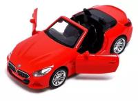 Машина металлическая BMW Z4M40i, 1:38, инерция, открываются двери, цвет красный