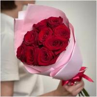 Букет из красных роз (40 см), 9шт