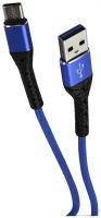 Аксессуар mObility USB - Type-C 3А Blue УТ000024538