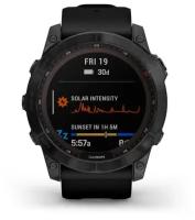 Garmin Fenix 7x Sapphire Solar, DLC-покрытие,черные с черным ремешк. (010-02541-23)