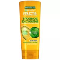 GARNIER Fructis бальзам-ополаскиватель Тройное восстановление Укрепляющий для сухих и поврежденных волос, 387 мл