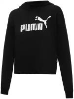 Толстовка, PUMA ESS Cropped Logo Hoodie TR, Женская, размер L; Black