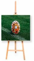 Интерьерная картина Coolpodarok Футбол Футбольный мяч Найк Оранжевый Трава