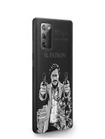 Черный силиконовый чехол MustHaveCase для Samsung Galaxy Note 20 El Patron Pablo Escobar Пабло Эскобар для Самсунг Галакси Ноут 20 Противоударный