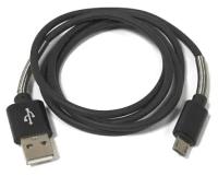 Кабель CRONAX CR-08m - MicroUSB, 1 шт., черный, 1 м