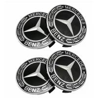 Колпачки заглушки на литые диски Mercedes-Benz new 75мм 4шт