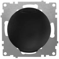 Розетка OneKeyElectro с крышкой, с заземлением, винтовые контакты, цвет черный